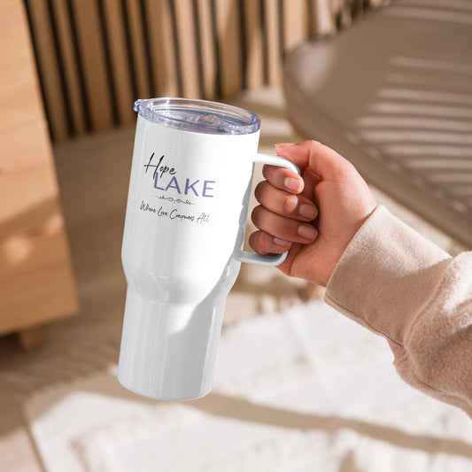 Hope lake travel mug with a handle